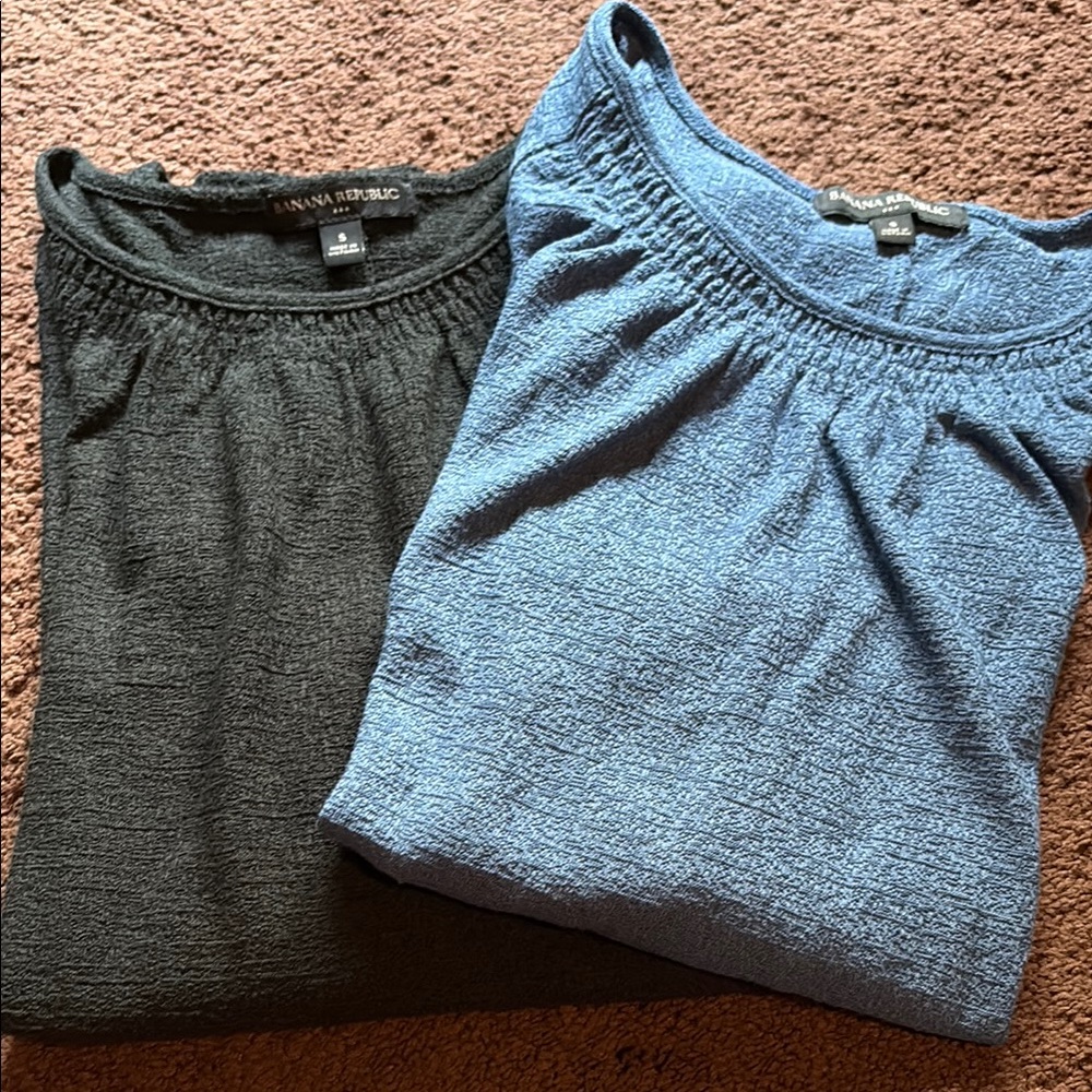 Banana Republic Black and Blue Knit Tops
